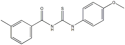 N-(4-methoxyphenyl)-N'-(3-methylbenzoyl)thiourea Struktur