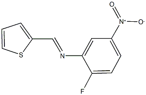 2-fluoro-5-nitro-N-(2-thienylmethylene)aniline Struktur