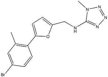 N-{[5-(4-bromo-2-methylphenyl)-2-furyl]methyl}-N-(1-methyl-1H-tetraazol-5-yl)amine Struktur