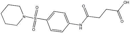 4-oxo-4-[4-(1-piperidinylsulfonyl)anilino]butanoic acid Struktur