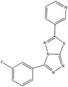 3-(3-fluorophenyl)-6-(3-pyridinyl)[1,2,4]triazolo[3,4-b][1,3,4]thiadiazole Struktur