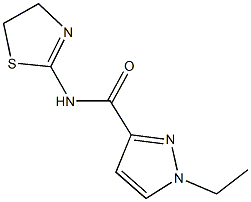 N-(4,5-dihydro-1,3-thiazol-2-yl)-1-ethyl-1H-pyrazole-3-carboxamide Struktur