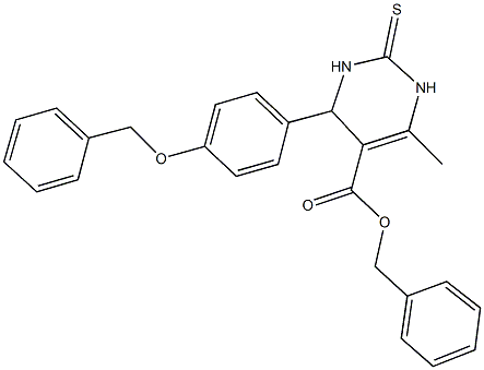 benzyl 4-[4-(benzyloxy)phenyl]-6-methyl-2-thioxo-1,2,3,4-tetrahydro-5-pyrimidinecarboxylate Struktur