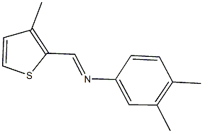 N-(3,4-dimethylphenyl)-N-[(3-methyl-2-thienyl)methylene]amine Struktur