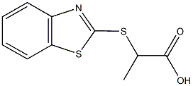 2-(1,3-benzothiazol-2-ylsulfanyl)propanoic acid Struktur