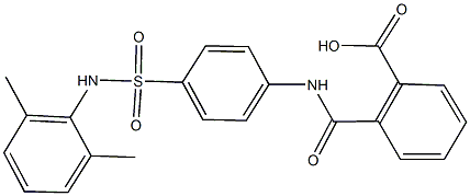 2-({4-[(2,6-dimethylanilino)sulfonyl]anilino}carbonyl)benzoic acid Struktur