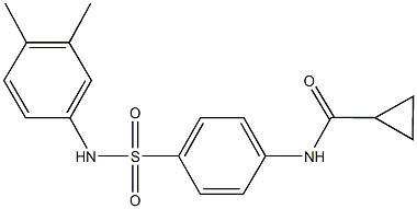 N-{4-[(3,4-dimethylanilino)sulfonyl]phenyl}cyclopropanecarboxamide Struktur