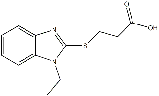 3-[(1-ethyl-1H-benzimidazol-2-yl)sulfanyl]propanoic acid Struktur