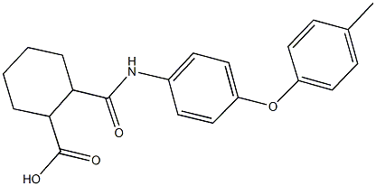 2-{[4-(4-methylphenoxy)anilino]carbonyl}cyclohexanecarboxylic acid Struktur