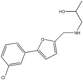 1-({[5-(3-chlorophenyl)-2-furyl]methyl}amino)-2-propanol Struktur