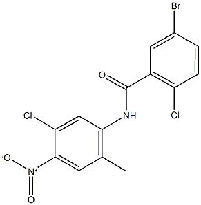 5-bromo-2-chloro-N-{5-chloro-4-nitro-2-methylphenyl}benzamide Struktur