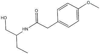 N-[1-(hydroxymethyl)propyl]-2-(4-methoxyphenyl)acetamide Struktur