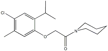 1-[(4-chloro-2-isopropyl-5-methylphenoxy)acetyl]piperidine Struktur