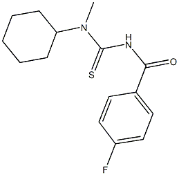 N-cyclohexyl-N'-(4-fluorobenzoyl)-N-methylthiourea Struktur