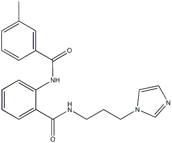 N-[3-(1H-imidazol-1-yl)propyl]-2-[(3-methylbenzoyl)amino]benzamide Struktur