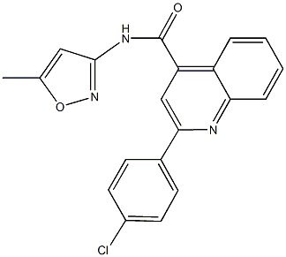 2-(4-chlorophenyl)-N-(5-methyl-3-isoxazolyl)-4-quinolinecarboxamide Struktur