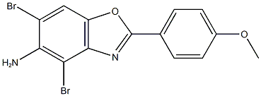 4,6-dibromo-2-(4-methoxyphenyl)-1,3-benzoxazol-5-ylamine Struktur