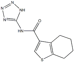 N-(1H-tetraazol-5-yl)-4,5,6,7-tetrahydro-1-benzothiophene-3-carboxamide Struktur