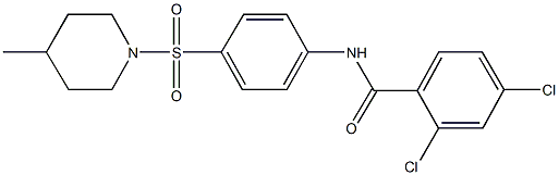 2,4-dichloro-N-{4-[(4-methylpiperidin-1-yl)sulfonyl]phenyl}benzamide Struktur