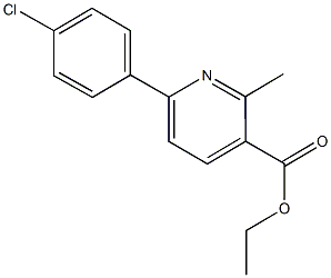 ethyl 6-(4-chlorophenyl)-2-methylnicotinate Struktur