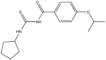 N-cyclopentyl-N'-(4-isopropoxybenzoyl)thiourea Struktur