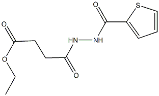 ethyl 4-oxo-4-[2-(thien-2-ylcarbonyl)hydrazino]butanoate Struktur