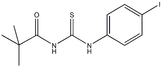 N-(2,2-dimethylpropanoyl)-N'-(4-iodophenyl)thiourea Struktur