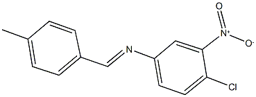 4-chloro-N-(4-methylbenzylidene)-3-nitroaniline Struktur