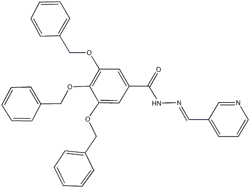 3,4,5-tris(benzyloxy)-N'-(3-pyridinylmethylene)benzohydrazide Struktur