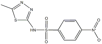 4-nitro-N-(5-methyl-1,3,4-thiadiazol-2-yl)benzenesulfonamide Struktur