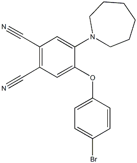 4-(1-azepanyl)-5-(4-bromophenoxy)phthalonitrile Struktur