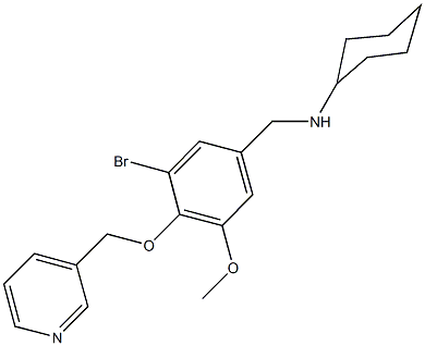 N-[3-bromo-5-methoxy-4-(3-pyridinylmethoxy)benzyl]-N-cyclohexylamine Struktur