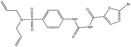 N,N-diallyl-4-({[(5-bromo-2-furoyl)amino]carbothioyl}amino)benzenesulfonamide Struktur