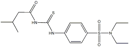 N,N-diethyl-4-({[(3-methylbutanoyl)amino]carbothioyl}amino)benzenesulfonamide Struktur