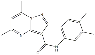 N-(3,4-dimethylphenyl)-5,7-dimethylpyrazolo[1,5-a]pyrimidine-3-carboxamide Struktur