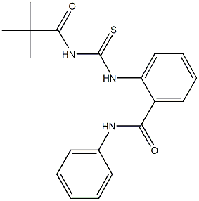 2-({[(2,2-dimethylpropanoyl)amino]carbothioyl}amino)-N-phenylbenzamide Struktur