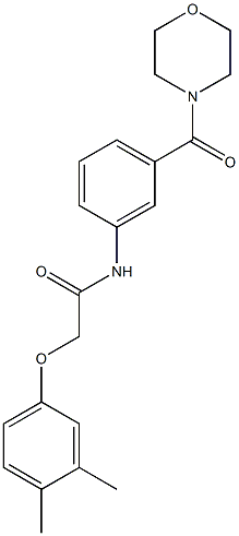 2-(3,4-dimethylphenoxy)-N-[3-(4-morpholinylcarbonyl)phenyl]acetamide Struktur