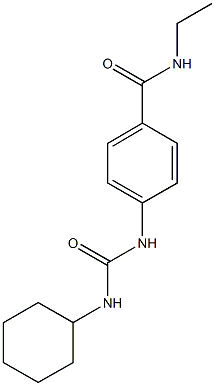 4-{[(cyclohexylamino)carbonyl]amino}-N-ethylbenzamide Struktur