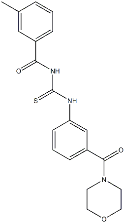 N-(3-methylbenzoyl)-N'-[3-(4-morpholinylcarbonyl)phenyl]thiourea Struktur