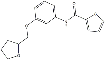 N-[3-(tetrahydro-2-furanylmethoxy)phenyl]-2-thiophenecarboxamide Struktur