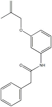 N-{3-[(2-methyl-2-propenyl)oxy]phenyl}-2-phenylacetamide Struktur