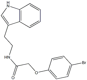 2-(4-bromophenoxy)-N-[2-(1H-indol-3-yl)ethyl]acetamide Struktur