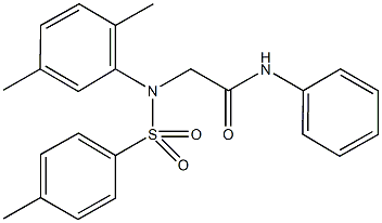 2-{2,5-dimethyl[(4-methylphenyl)sulfonyl]anilino}-N-phenylacetamide Struktur