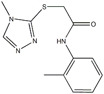 N-(2-methylphenyl)-2-[(4-methyl-4H-1,2,4-triazol-3-yl)sulfanyl]acetamide Struktur