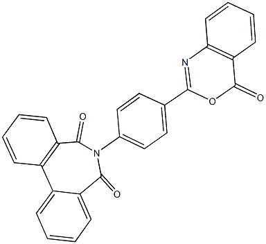 6-[4-(4-oxo-4H-3,1-benzoxazin-2-yl)phenyl]-5H-dibenzo[c,e]azepine-5,7(6H)-dione Struktur