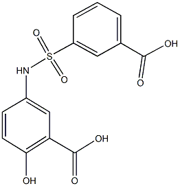 5-{[(3-carboxyphenyl)sulfonyl]amino}-2-hydroxybenzoic acid Struktur