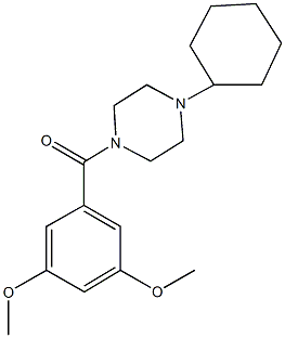 1-cyclohexyl-4-(3,5-dimethoxybenzoyl)piperazine Struktur