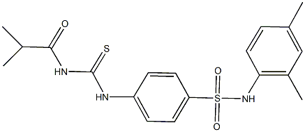 N-(2,4-dimethylphenyl)-4-{[(isobutyrylamino)carbothioyl]amino}benzenesulfonamide Struktur