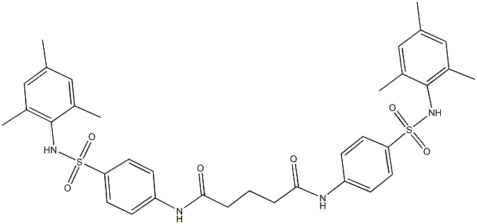 N~1~,N~5~-bis{4-[(mesitylamino)sulfonyl]phenyl}pentanediamide Struktur