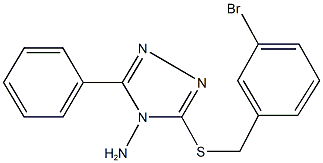 3-[(3-bromobenzyl)sulfanyl]-5-phenyl-4H-1,2,4-triazol-4-ylamine Struktur